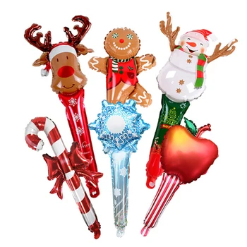 10ШТ Коледни Балони От Фолио Дядо Коледа Лосове Надуваема Нож Коледни Украси От Балони Вечерни Аксесоари Нова Година