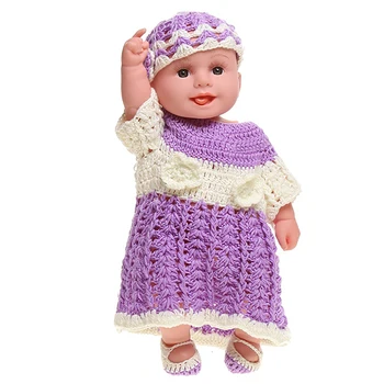 35 см Вана Детска Кукла Reborn Кукла Baby Напълно Силикон Водоустойчив Играчки За Тяло Мека Красота Bebe Кукла С Рокля-Свитером За Момичета Подаръци