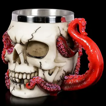 3D скелет щупальце от неръждаема стомана чаша кафе и подарък за Хелоуин бар чаша за вода