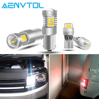 AENVTOL Canbus LED DRL Дневни Ходова Светлина + Заден ход + Лампа Положение за Паркиране, За VW Превозвачът T6 2016 2017 2018 2019 Бял