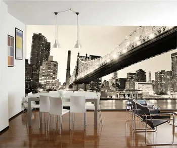 beibehang Манхэттенский мост носталгия черно-бял пейзаж тапет фон дневна спалня по поръчка 3D тапети стенопис