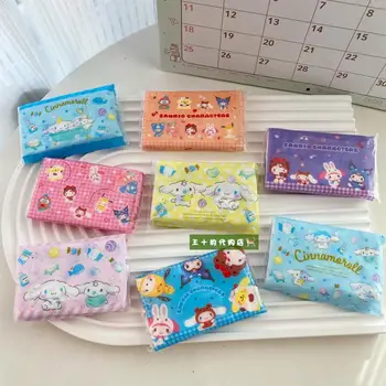 Sanrio Плюшено Cinnamoroll Kuromi Hellokittys Набивная Плат Облак Мека Кърпа Супер Софт Крем Хартия Карикатура Kawai за Момичета Подарък