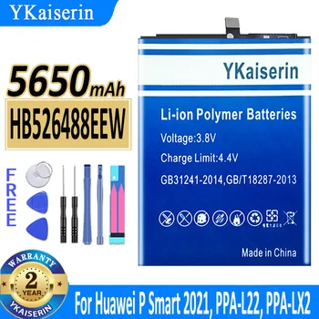 YKaiserin 5650 ма HB526488EEW Батерия за Huawei P Smart 2021 ЗОП-LX2 ЗОП-L22 L02B L22B Bateria 