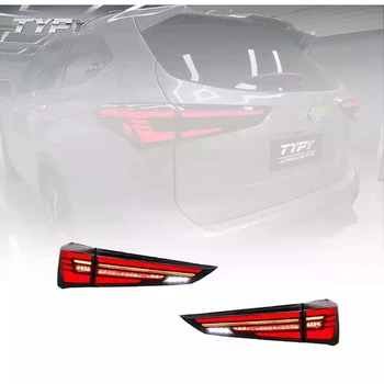 Авто Задна Светлина Модифициран LED Задни Фенер LED DRL Спирачен Заден Габаритный Светлина За Toyota Highlander 2020 2021 2022