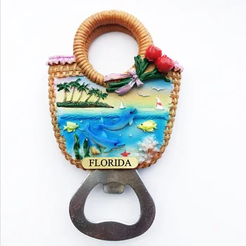 Американски отварачка за бутилки Флорида Океана вятър творчески стерео чанта за спомен хладилник