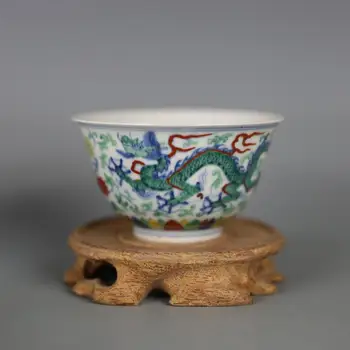 Антични порцеланова чаша MingDynasty (ChengHua), Дракон, Ръчно рисувани, Събиране и украса, Безплатна доставка
