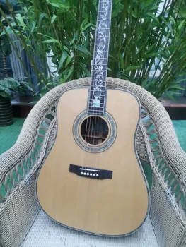 безплатна доставка AAA твърда смърч лоза китара дредноут корпус ръчно изработени Байрън по поръчка на електрически китари, акустични