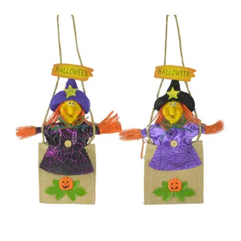 Вещица Хелоуин Торби Бонбони Закуски За Опаковане На Подаръци Чанта За Съхранение С Голям Капацитет На Goodie Чанта Виси Медальон Сувенири