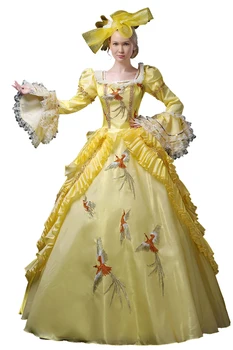 Высококлассное Придворное Бална Рокля в стил рококо, Барок Мария-Антоанета от 18-ти век, Историческа Рокля от Епохата на Възраждането, дрехи за Жени