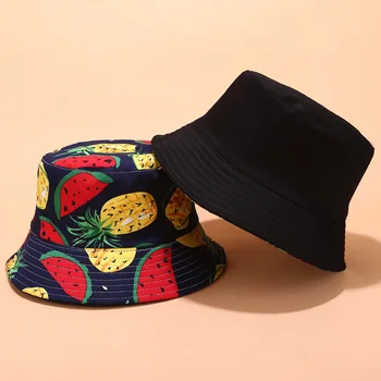 Европа и новия дизайн на печатни тропически плодове Рибарска шапка Дамски лятна спортна шапка за отдих на открито Солнцезащитная шапка