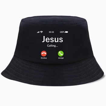 Забавна панама с образа на Исус, Панама, шапка, призывающая да приеме или да отхвърли въпроса, Жени, Мъже, памучни улични слънчеви шапки с широка периферия