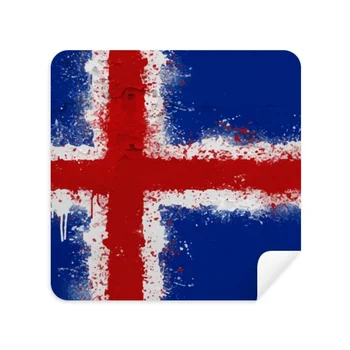 Исландски Флаг Модел Кърпа За Очила За Пречистване На Екрана Замшевая Плат 2 Опаковки