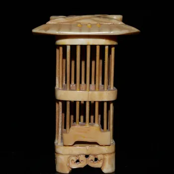 Китайски чист костен герой птичья клетка декорация на малък домашен любимец крикет клетка домашна мини преносим птичья клетка