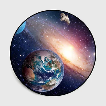 Красива планета килим пространство на вселената Вихъра на Млечния Път, Луната 3D модел на кръгла мат Кръгла подложка за пода нескользящий фланелевый килим за спалнята