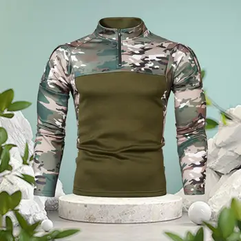 Модерен Пролетно Hoody С Камуфляжным Принтом, Градинска дрехи, Облегающая Мъжки есенна тениска