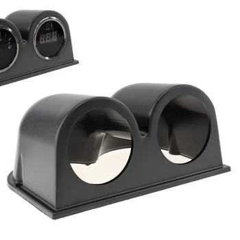 Универсален Висококачествен Практичен Черен 52 мм Държач с двоен отвор за поставяне на чаши, Подходящи за превозни средства / моторни превозни средства / Лодки